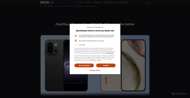 Security scan screenshot of https://tech.sportskeeda.com/mobiles/oneplus-13s-vs-vivo-x200-fe-which-better-mid-range-smartphone