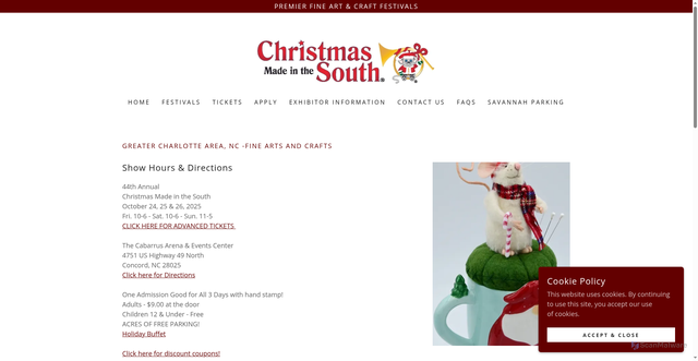 Security scan screenshot of https://madeinthesouthshows.com/greater-charlotte-detail