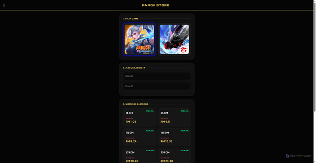 Security scan screenshot of https://anaqistorediamondmalay-jlyfzrv7f5.edgeone.app/