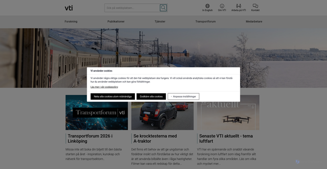 Security scan screenshot of https://www.vti.se/