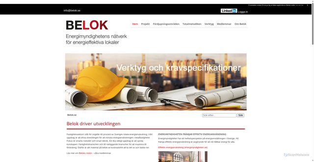 Security scan screenshot of https://belok.se