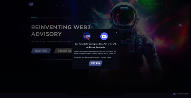 Security scan screenshot of https://lfg.inc/