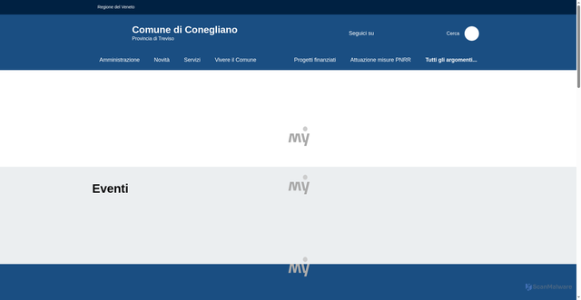 Security scan screenshot of https://www.comune.conegliano.tv.it/home