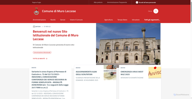 Security scan screenshot of https://www.comune.muroleccese.le.it/