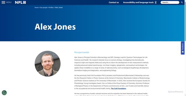Security scan screenshot of https://www.npl.co.uk/our-people/alex-jones