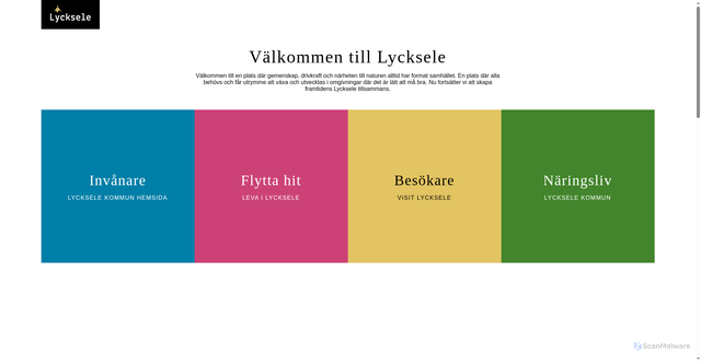 Security scan screenshot of https://www.lycksele.se/