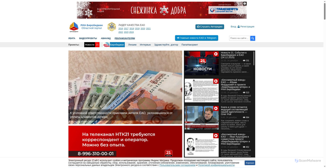 Security scan screenshot of https://riabir.ru