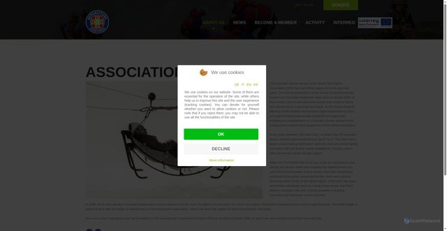 Security scan screenshot of https://www.bergrettung.it/en/association-history-24.html