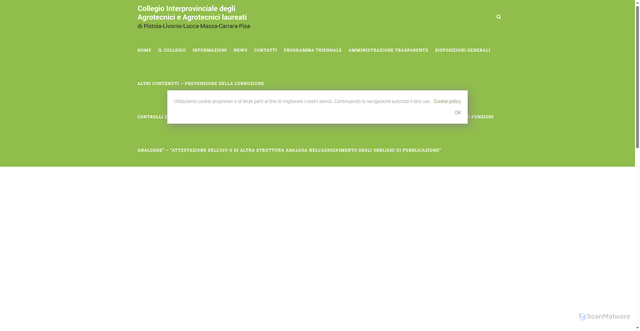Security scan screenshot of https://www.agrotecnicipistoia.it/