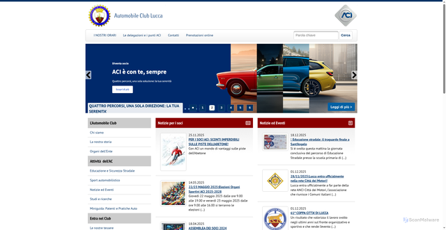 Security scan screenshot of https://lucca.aci.it/