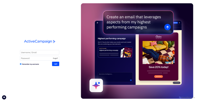 Security scan screenshot of https://cmc-sc.activehosted.com