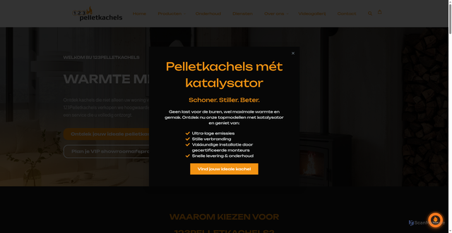 Security scan screenshot of https://123pelletkachels.nu
