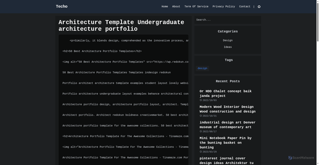 Security scan screenshot of https://techo.pages.dev/ideas/architecture-template/