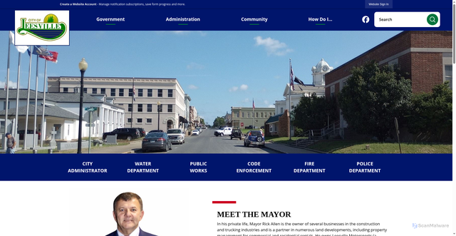 Security scan screenshot of https://leesvillela.gov/