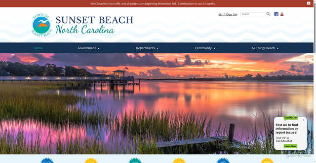 Security scan screenshot of https://sunsetbeachnc.gov/