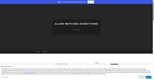 Security scan screenshot of https://allenwatcheseverything.wordpress.com/tag/channing-tatum/