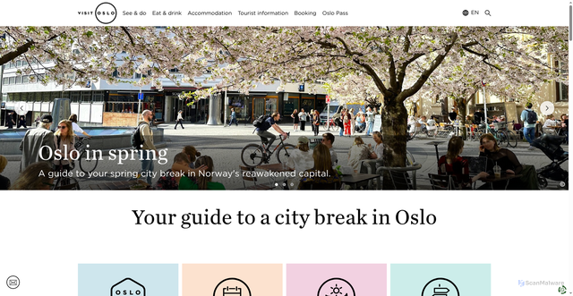 Security scan screenshot of https://visitoslo.com