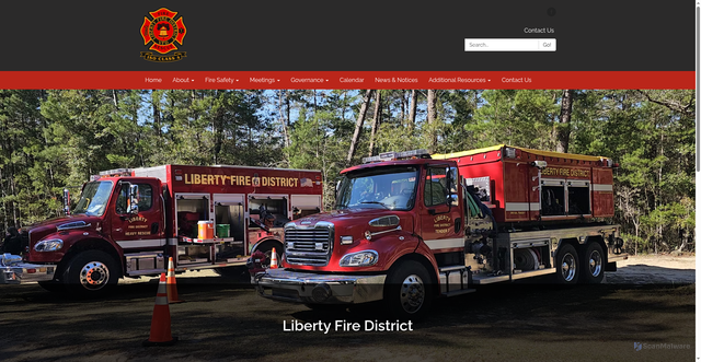 Security scan screenshot of https://www.libertyfiredistrictfl.gov/