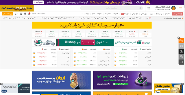 Security scan screenshot of https://www.tgju.org