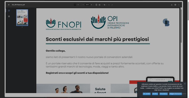 Security scan screenshot of https://www.opipalermo.it/