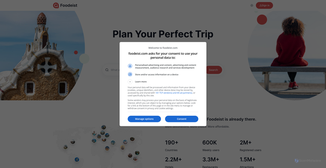 Security scan screenshot of https://foodeist.com