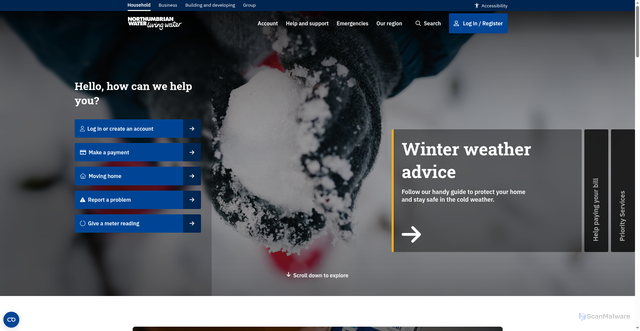 Security scan screenshot of https://www.nwl.co.uk/