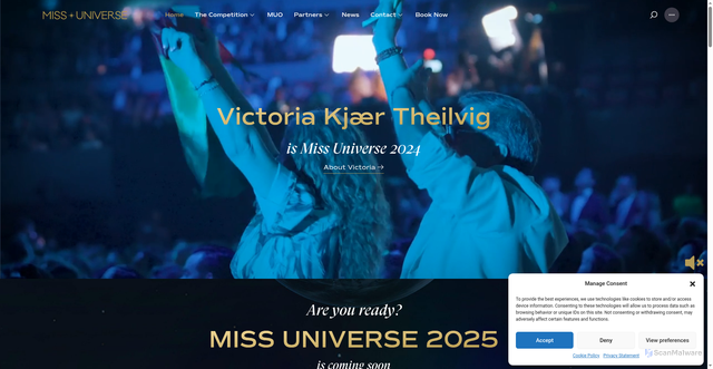 Security scan screenshot of https://www.missuniverse.com/