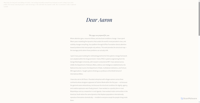 Security scan screenshot of https://syschgapp-nyqu3irl1e.edgeone.app/aaronj-land.html