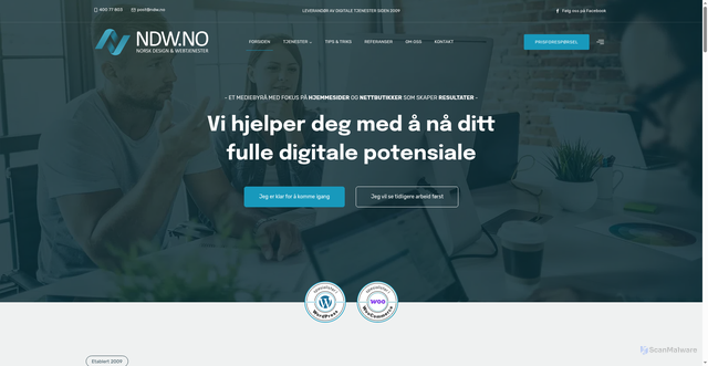 Security scan screenshot of https://ndw.no