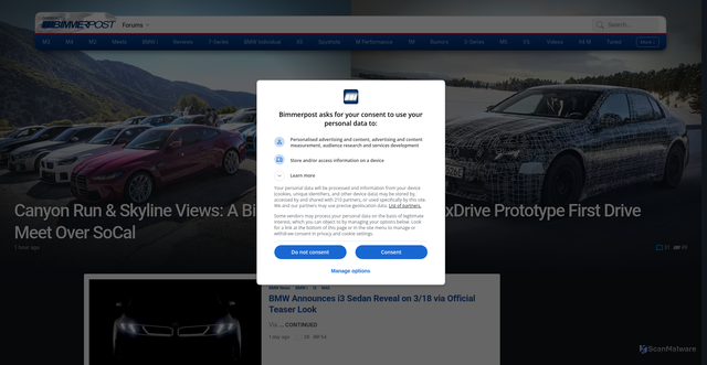 Security scan screenshot of https://f15.bimmerpost.com