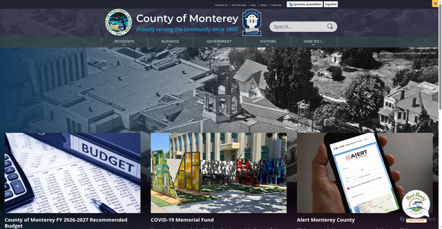 Security scan screenshot of https://www.countyofmonterey.gov