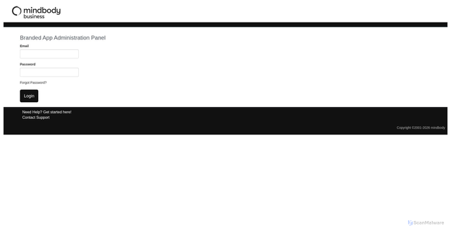 Security scan screenshot of https://brandedapp.mindbodyonline.com