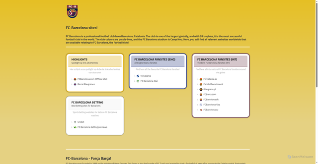 Security scan screenshot of https://www.fc-barcelona.com/