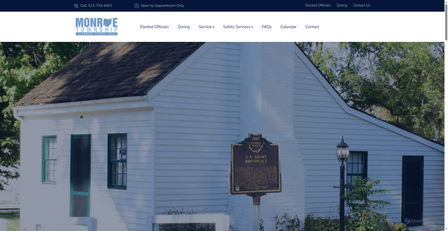 Security scan screenshot of https://monroetwp-oh.gov/