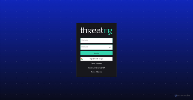 Security scan screenshot of https://portal.threater.com