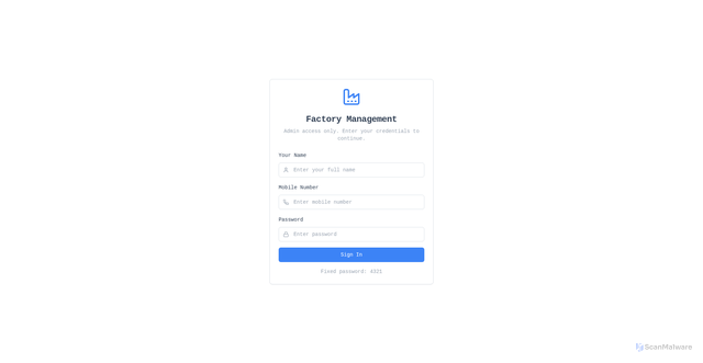 Security scan screenshot of https://factory-management-91e.pages.dev/