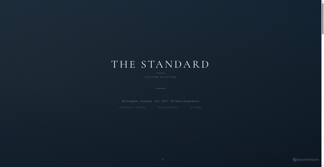 Security scan screenshot of http://standardcustompainting.com/