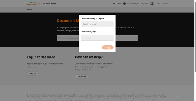 Security scan screenshot of https://doclib.siemens-healthineers.com