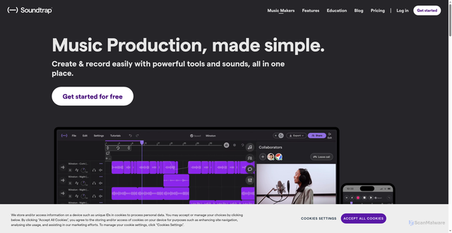 Security scan screenshot of https://www.soundtrap.com/