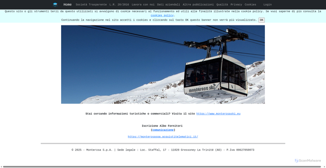 Security scan screenshot of https://www.monterosaspa.com/
