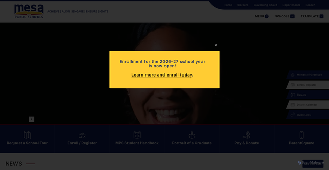 Security scan screenshot of https://mpsaz.sites.thrillshare.com