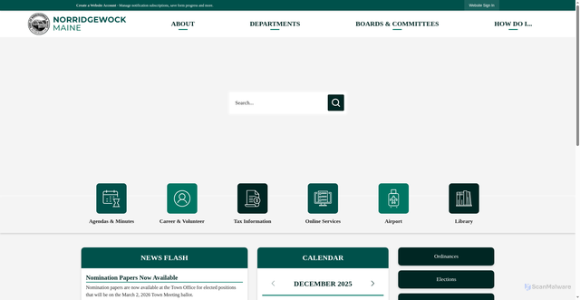 Security scan screenshot of https://norridgewock.gov/