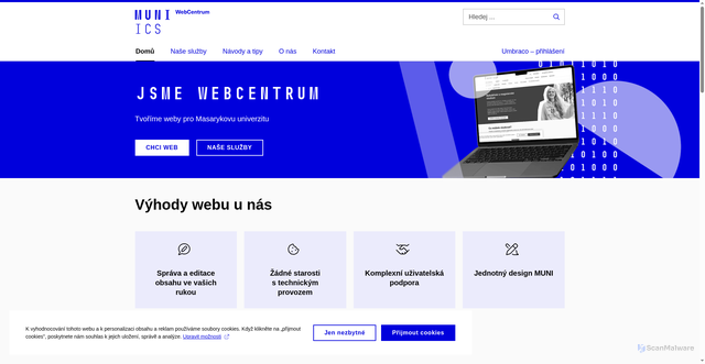 Security scan screenshot of https://cdn.muni.cz