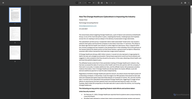 Security scan screenshot of https://www.leadingageny.org/for-members/showcase/solutions-newsletter-submissions/how-the-change-healthcare-cyberattack-is-impacting-the-industry/