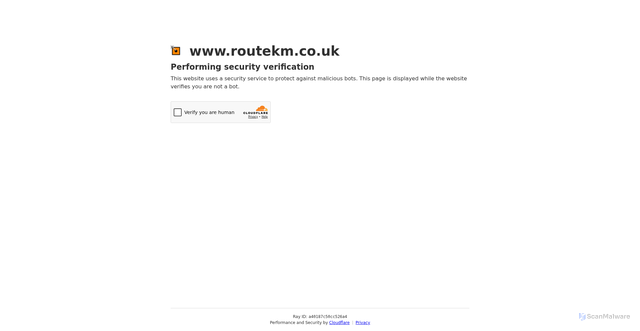 Security scan screenshot of https://www.routekm.co.uk