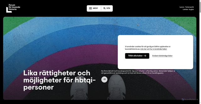 Security scan screenshot of https://www.levandehistoria.se
