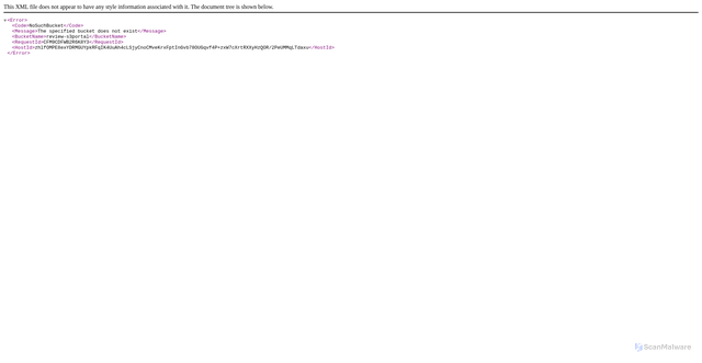 Security scan screenshot of https://review-s3portal.s3.us-east-1.amazonaws.com/