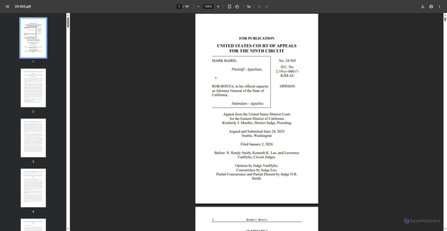 Security scan screenshot of https://cdn.ca9.uscourts.gov/datastore/opinions/2026/01/02/24-565.pdf