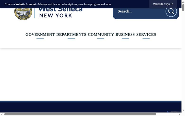 Security scan screenshot of https://www.westseneca.gov/
