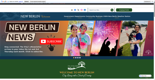 Security scan screenshot of https://newberlinwi.gov/